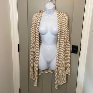 Moth hooded cardigan from Anthropologie. With pockets. Open front.